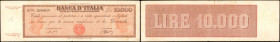 ITALY. Banca d'Italia. 10,000 Lire, 1950. P-87b. Fine.

Rust, margin tears and an annotation are noticed.