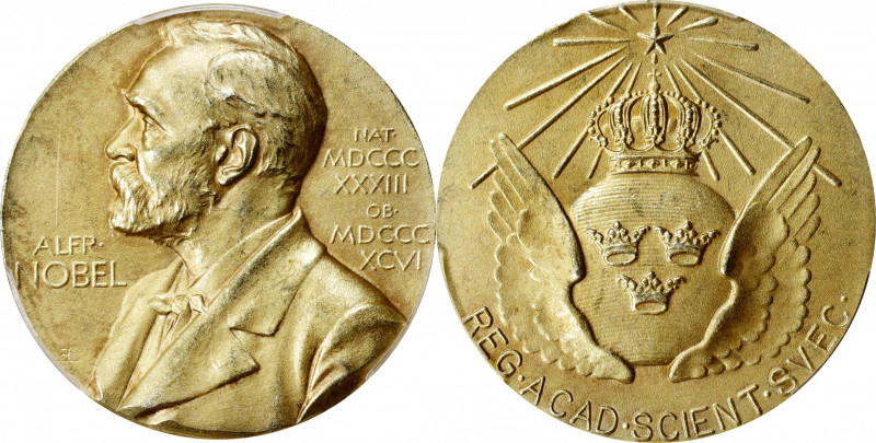 SWEDEN. Nobel Nominating Committee For Science Gilt Silver Medal, "N10" (1987). ...