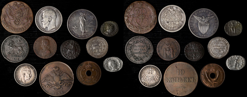 MIXED LOTS. Assorted World Issues (12 Pieces), 1st Century to 1936. Grade Range:...