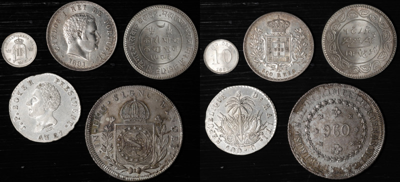 MIXED LOTS. Quintet of Silver Mixed Types (5 Pieces), 1826-1937. Grade Range: VE...