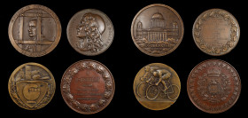 MIXED LOTS. Quartet of Bronze French and Hungarian Medals (4 Pieces), 1848-1960. Average Grade: ALMOST UNCIRCULATED.

An interesting grouping of Eur...