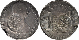 BRAZIL. Brazil - Bolivia. Minas Gerais. 960 Reis, ND (1808-10). Serro Frio Mint. Joao as Prince Regent. NGC F-12; Countermark: XF Standard.

KM-242;...