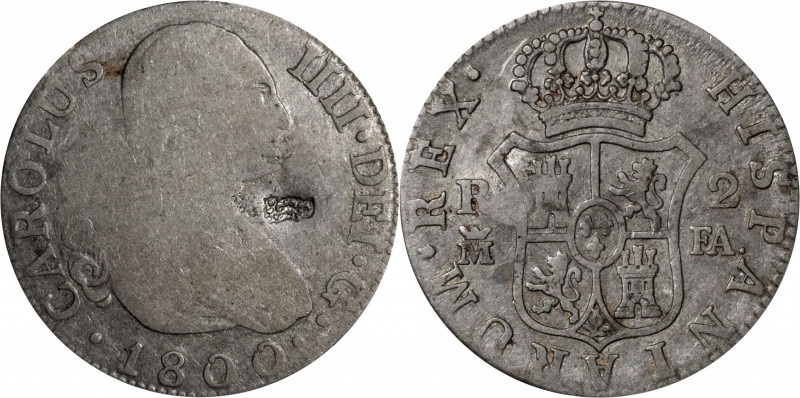 MOROCCO. Morocco - Spain. Pistareen (2 Reales), ND (prior to 1814). GOOD.

cf....