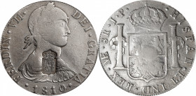 PORTUGAL. Portugal - Peru. 870 Reis, ND (1834). Maria II. PCGS Genuine--Cleaned, VF Details; Countermark: AU Details.

KM-440.22; Gomes-29.17. Issue...