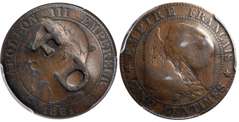 TRINIDAD. Trinidad - France. Stampee (1/2 Penny Token), ND (ca. 1854-74). PCGS F...