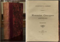 [Jameson.] Collection R. Jameson. Paris, Feuardent Frères, 1913–1932. Four parts complete in five volumes. Tome I. Monnaies grecques antiques. Descrip...