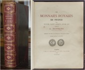 France. Hoffmann, H. Les monnaies royales de France depuis Hugues Capet jusqu’à Louis XVI. Paris; H. Hoffmann, 1878. Folio, title printed in red and b...