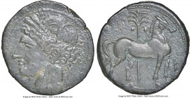 CARTHAGE. Zeugitana. Ca. 221-210 BC. AE trishekel (28mm, 13.49 gm, 12h). NGC Choice XF 5/5 - 3/5. Second Punic War, ca. 220-215 BC. Head of Tanit left...