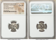 MACEDONIAN KINGDOM. Alexander III the Great (336-323 BC). AR drachm (17mm, 11h). NGC Choice VF. Posthumous issue of Lampsacus, ca. 310-301 BC. Head of...