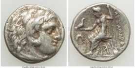 MACEDONIAN KINGDOM. Alexander III the Great (336-323 BC). AR drachm (17mm, 4.22 gm, 12h). Choice VF. Posthumous issue of Miletus, ca. 300-295 BC. Head...