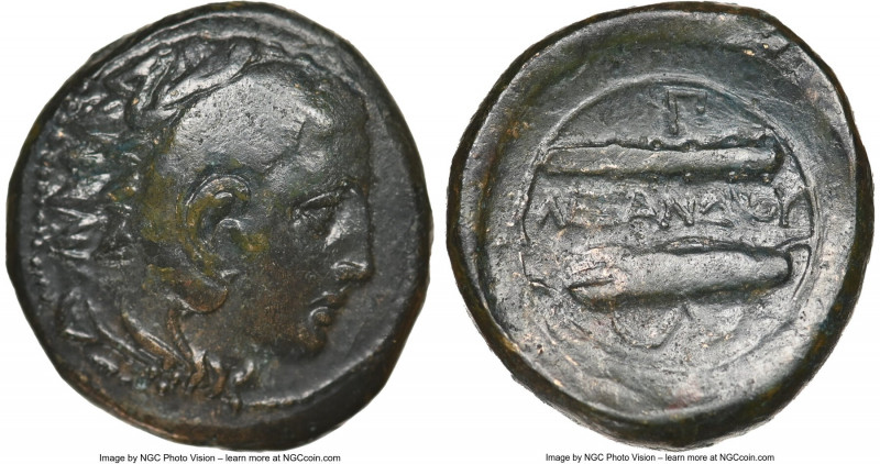 MACEDONIAN KINGDOM. Alexander III the Great (336-323 BC). AE unit (19mm, 6h). NG...