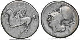 ACARNANIA. Leucas. Ca. 4th-3rd centuries BC. AR stater (21mm, 8.42 gm, 8h). NGC Choice Fine 4/5 - 4/5. Ca. 320-280 BC. Pegasus with slightly bent wing...
