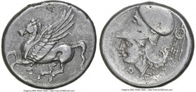 ACARNANIA. Thyrrheium. Ca. 4th-3rd centuries BC. AR stater (21mm, 8.42 gm, 11h). NGC Choice VF 5/5 - 3/5. Pegasus flying left; Θ below / Head of Athen...