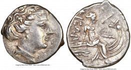 EUBOEA. Histiaea. Ca. 3rd-2nd centuries BC. AR tetrobol (15mm, 9h). NGC Choice XF. Head of nymph right, wearing vine-leaf crown, earring and necklace ...
