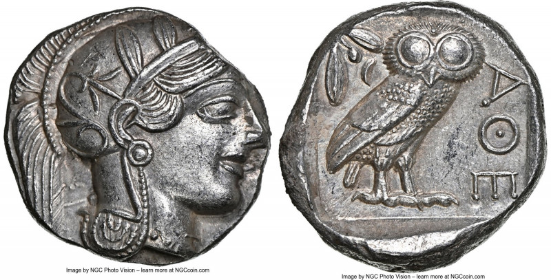 ATTICA. Athens. Ca. 440-404 BC. AR tetradrachm (23mm, 17.22 gm, 1h). NGC Choice ...