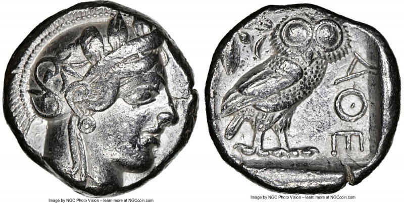ATTICA. Athens. Ca. 440-404 BC. AR tetradrachm (23mm, 17.12 gm, 5h). NGC Choice ...