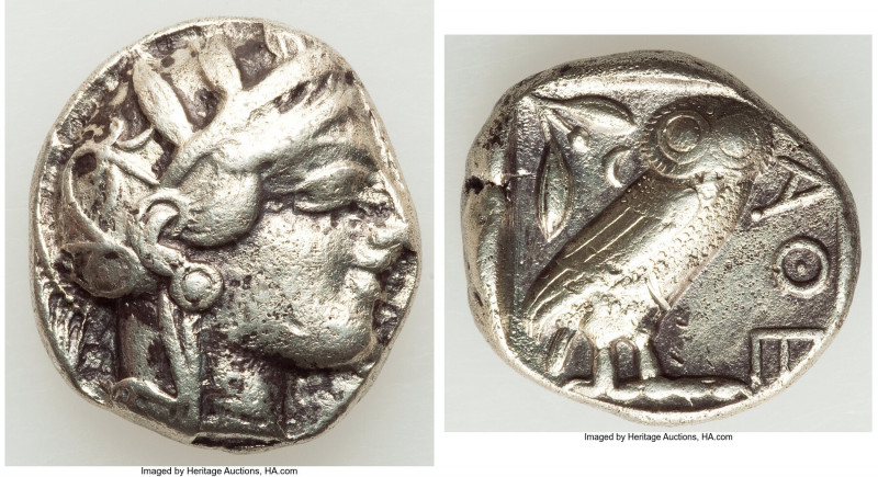 ATTICA. Athens. Ca. 440-404 BC. AR tetradrachm (24mm, 16.74 gm, 9h). VF. Mid-mas...