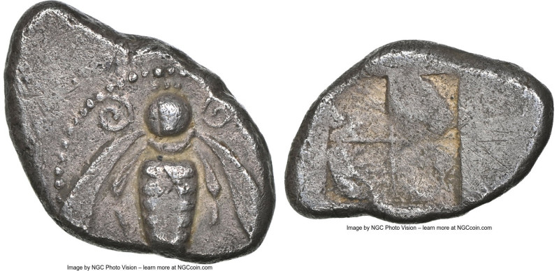 IONIA. Ephesus. Ca. 5th century BC. AR drachm (17mm, 3.27 gm). NGC Choice XF 3/5...