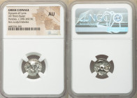 LYCIAN DYNASTS. Pericles (ca. 390-360 BC). AR third-stater (15mm, 2h). NGC AU. Uncertain mint. Lion scalp facing / Π↑P-EK-Λ↑ (Pericles in Lycian), tri...