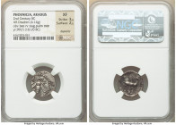 PHOENICIA. Aradus. Ca. 2nd century BC. AR drachm (18mm, 4.14 gm, 12h). NGC XF 3/5 - 2/5, depostits. Dated Civic Era 99 (161/0 BC). Bee seen from above...