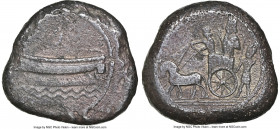 PHOENICIA. Sidon. Baalsillem II (ca. 401-366 BC). AR double-shekel (29mm, 27.11 gm, 11h). NGC VF 4/5 - 2/5. Phoenician war galley under oar over zigza...