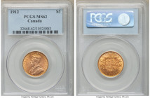 George V gold 5 Dollars 1912 MS62 PCGS, Ottawa mint, KM26. AGW 0.2419 oz. 

HID09801242017

© 2020 Heritage Auctions | All Rights Reserved