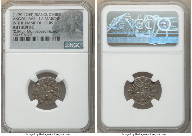 La Marche 4-Piece Lot of Certified Deniers ND (1170-1245) Authentic NGC, Angoule...