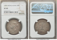 British Colony. Victoria 50 Cents 1894 XF40 NGC, KM9.1. Silvered-pewter toning with underlying luster. 

HID09801242017

© 2020 Heritage Auctions ...