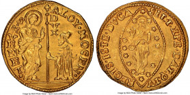 Venice. Alvise Mocenigo IV gold Zecchino ND (1763-1778) UNC Details (Cleaned) NGC, KM671, Fr-1421. ALOY • MOCEN • | S | • M | • V | E | N | E | T • St...