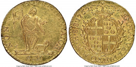 Emmanuel Pinto gold 10 Scudi 1762 AU Details (Mount Removed) NGC, KM270. Generous amount of luster, buttery gold color with a small flan crack at 9 o'...