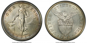 USA Administration Peso 1912-S AU Details (Cleaning) PCGS, San Francisco mint, KM172. Silver-blue and pale butterscotch toning with small flan defect ...