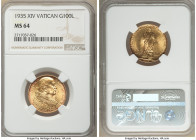 Pius XI gold 100 Lire Anno XIV (1935) MS64 NGC, Rome mint, KM9. AGW 0.2546 oz. 

HID09801242017

© 2020 Heritage Auctions | All Rights Reserved