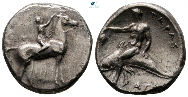 Calabria. Tarentum circa 272-240 BC. 
Nomos AR

20 mm, 7,44 g



very fin...