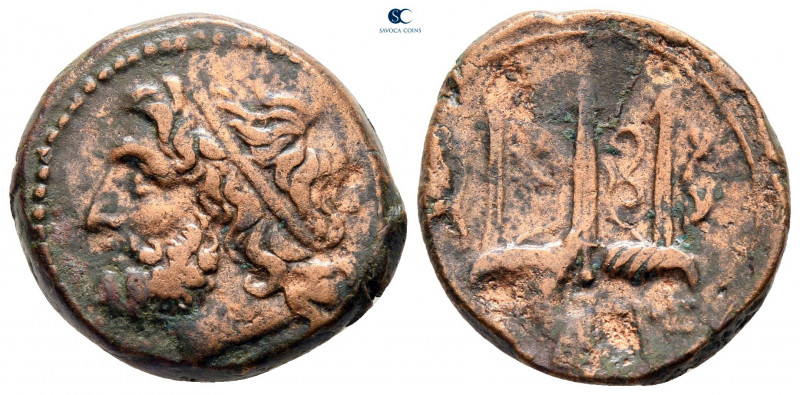 Sicily. Syracuse. Hieron II 275-215 BC. 
Bronze Æ

19 mm, 7,08 g



nearl...