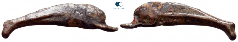 Scythia. Olbia circa 437-410 BC. 
Cast dolphin Æ

35 mm, 2,26 g



very f...