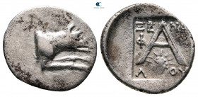 Argolis. Argos circa 90-40 BC. Xenophilos, magistrate. Hemidrachm AR