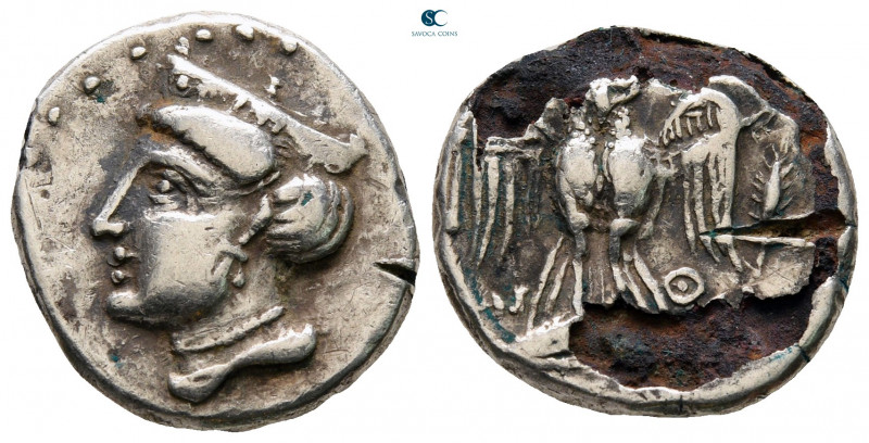 Pontos. Amisos as Peiraieos circa 435-370 BC. 
Fourrée Siglos-Drachm 

18 mm,...