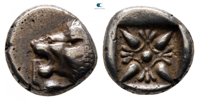 Ionia. Miletos circa 525-475 BC. 
Diobol AR

9 mm, 1,00 g



very fine