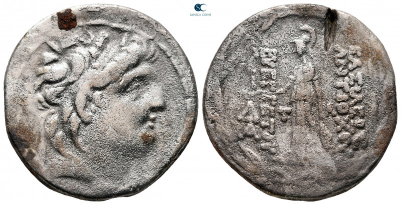 Seleukid Kingdom. Tyre. Antiochos VII Euergetes 138-129 BC. 
Tetradrachm AR

...