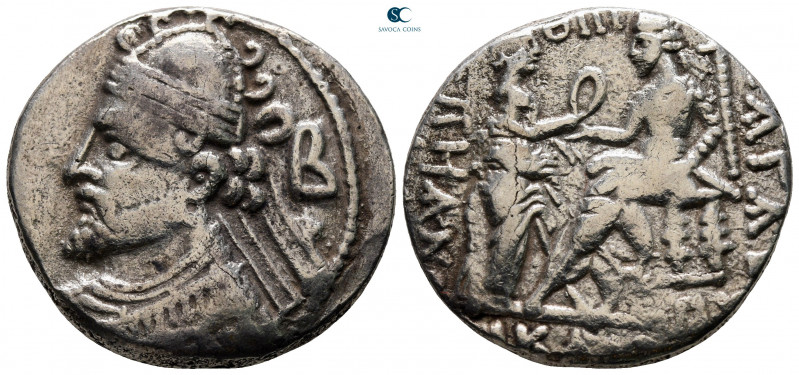 Kings of Parthia. Seleukia. Vologases III AD 105-147. 
Tetradrachm AR

27 mm,...