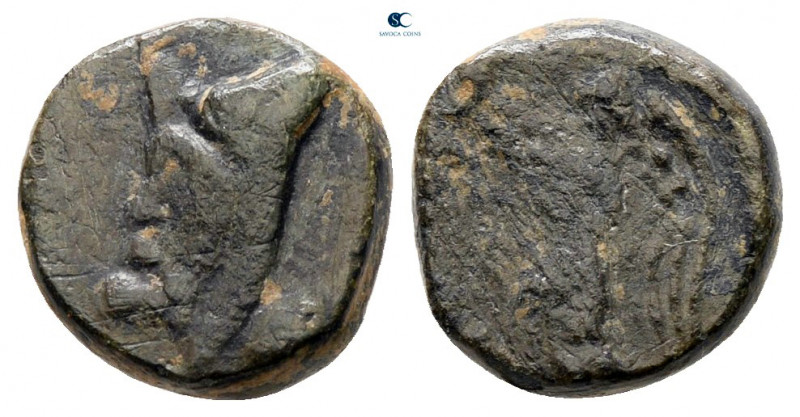 Kings of Sophene. Armenian mint. Mithradates I 150-100 BC. 
Chalkous Æ

10 mm...