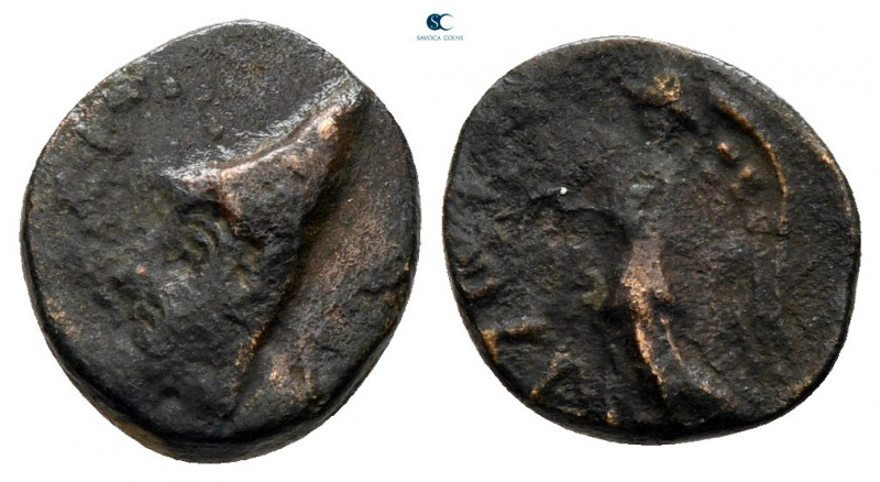 Kings of Sophene. Armenian mint. Mithradates I 150-100 BC. 
Chalkous Æ

10 mm...