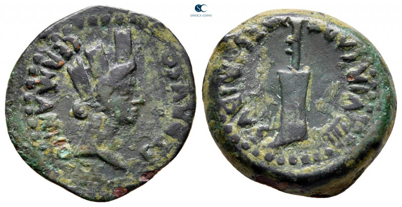 Hispania. Carteia. Drusus, son of Tiberius AD 22-23. 
Bronze Æ

20 mm, 4,90 g...