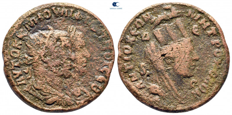 Seleucis and Pieria. Antioch. Philip I, with Philip II AD 244-249. 
Bronze Æ
...