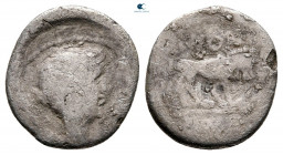 The Triumvirs. Mark Antony 43 BC. Lugdunum. Quinarius AR