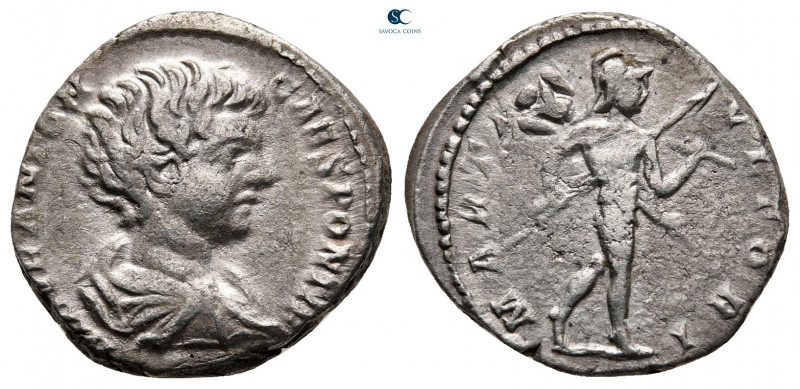 Caracalla, as Caesar AD 196-198. Rome
Denarius AR

17 mm, 3,39 g



very ...