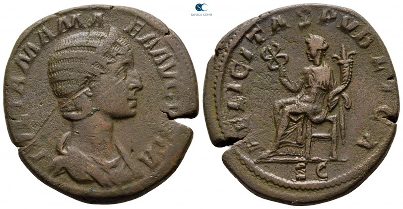 Julia Mamaea. Augusta AD 225-235. Rome
Sestertius Æ

31 mm, 22,28 g



ve...