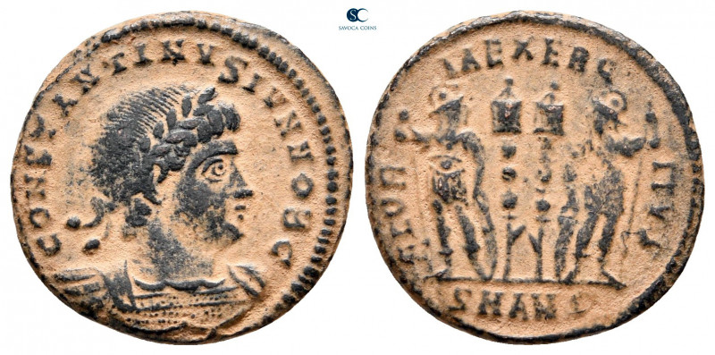 Constantine II, as Caesar AD 317-337. Antioch
Follis Æ

17 mm, 2,16 g



...