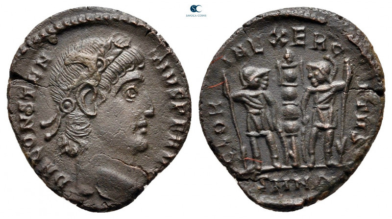 Constantius II AD 347-361. Nicomedia
Follis Æ

16 mm, 1,66 g



very fine...