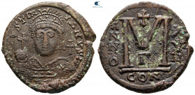 Justinian I AD 527-565. Constantinople. Follis or 40 Nummi Æ